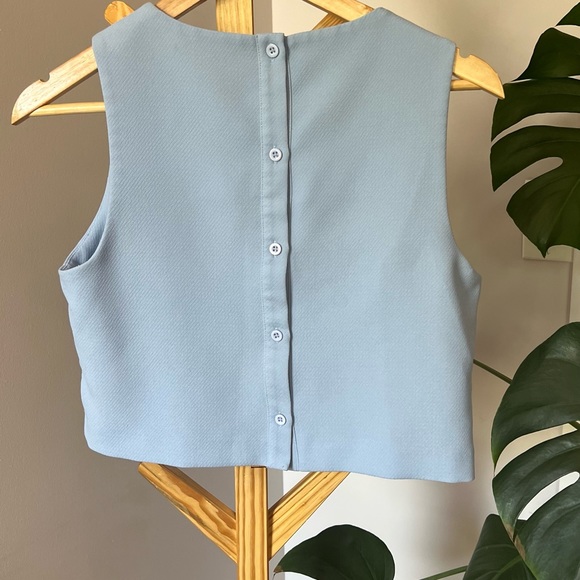 Powder Blue Sleeveless Top - Picture 2 of 3